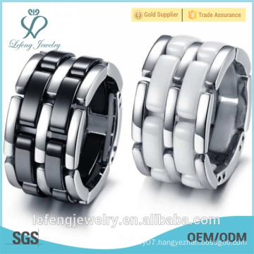 wholesale new design channel jewelry black ceramic ring